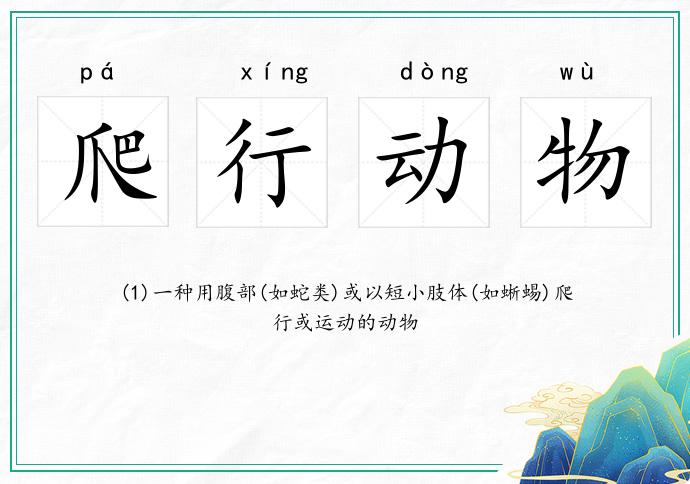 爬行動物的意思