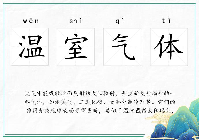 溫室氣體的意思