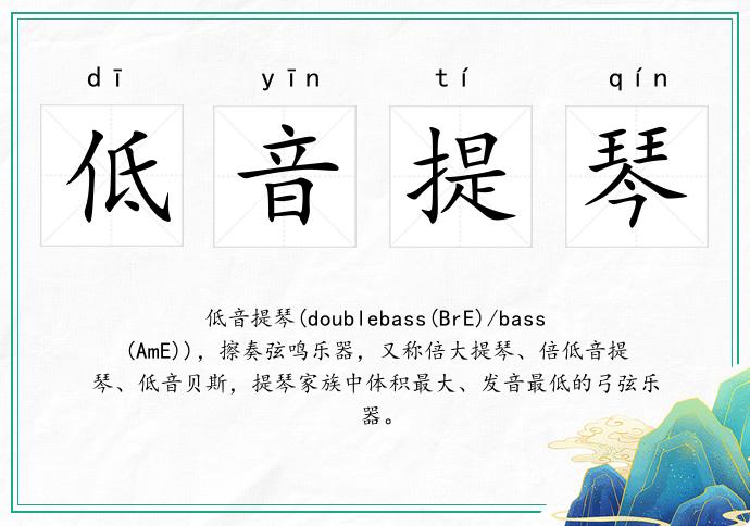 低音提琴的意思