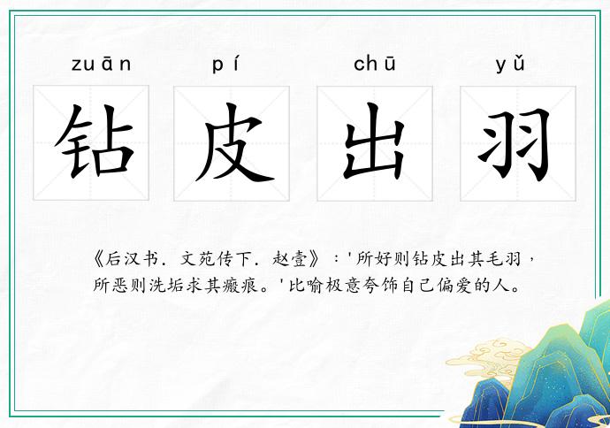鉆皮出羽的意思