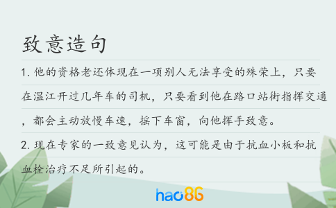 致意造句