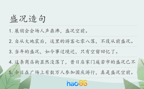 盛況造句