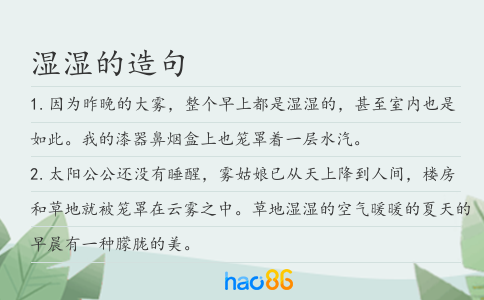 濕濕的造句