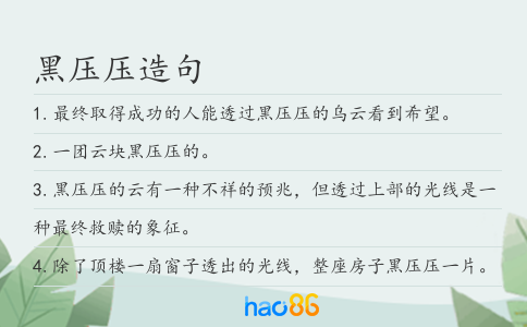 黑壓壓造句