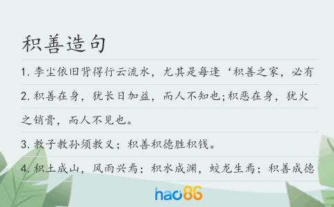 積善造句