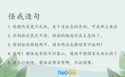 怪我造句