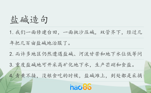 鹽堿造句
