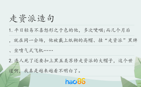 走資派造句