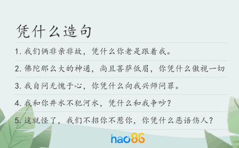 憑什么造句