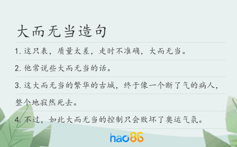 大而無當造句