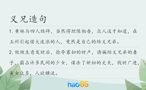 義兄造句