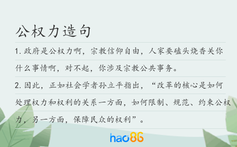 公權(quán)力造句