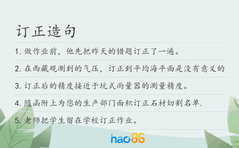 訂正造句