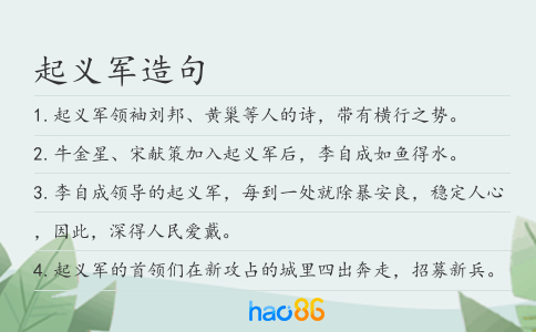 起義軍造句