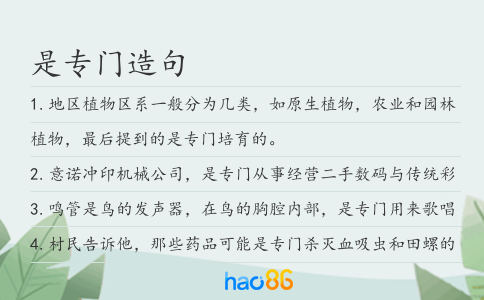 是專門造句