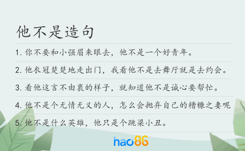 他不是造句