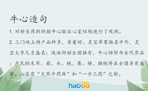 牛心造句