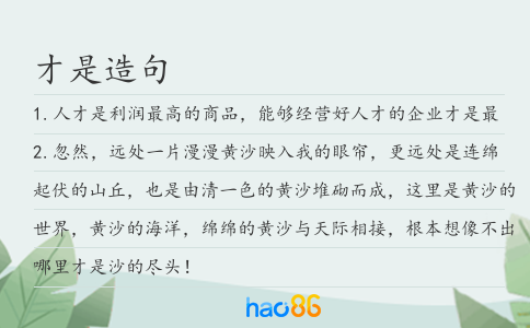 才是造句