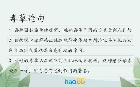 毒蕈造句