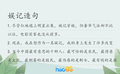 娛記造句