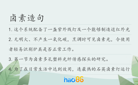 鹵素造句