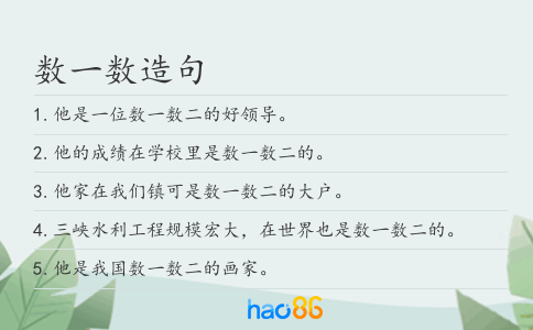 數一數造句