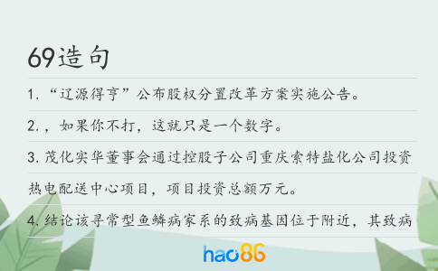 69造句