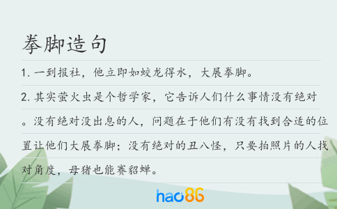 拳腳造句