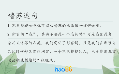 嚕蘇造句