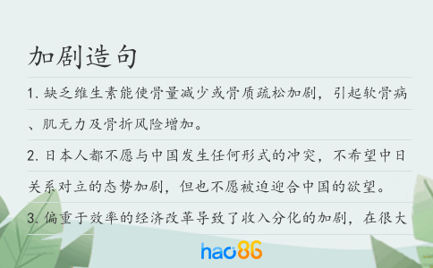 加劇造句