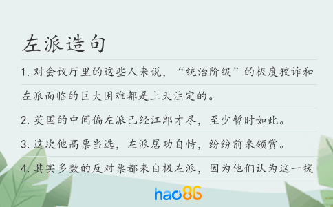 左派造句