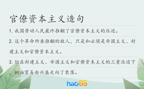 官僚資本主義造句