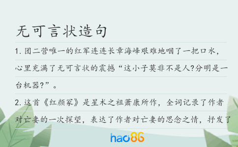 無可言狀造句