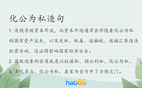 化公為私造句