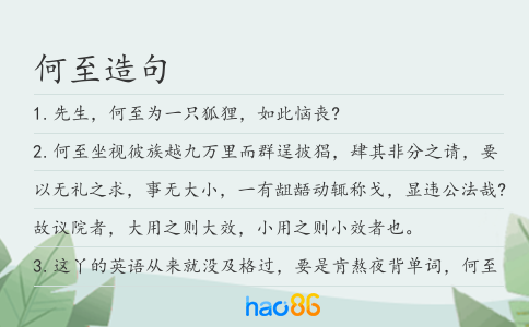 何至造句