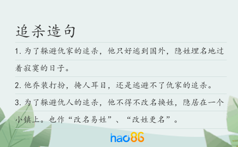 追殺造句