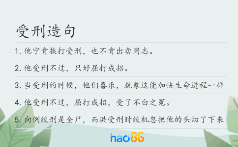 受刑造句