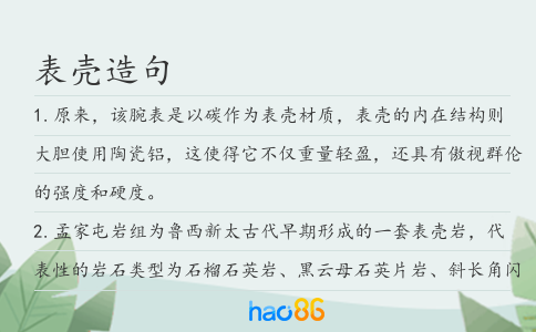 表殼造句