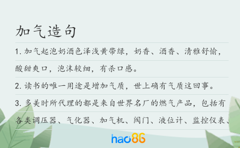 加氣造句