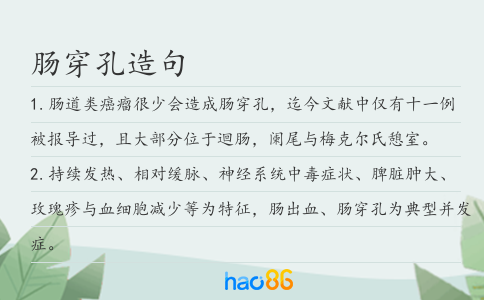 腸穿孔造句