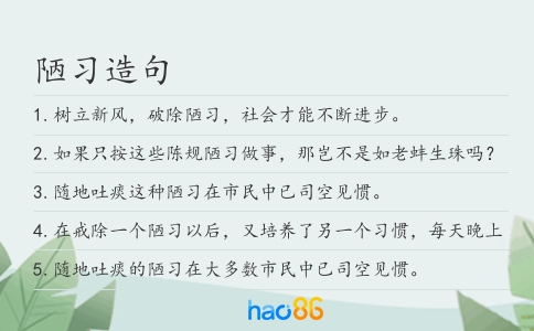 陋習(xí)造句