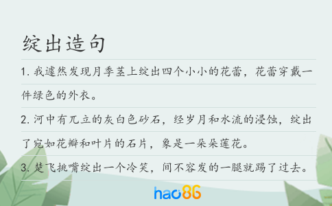 綻出造句