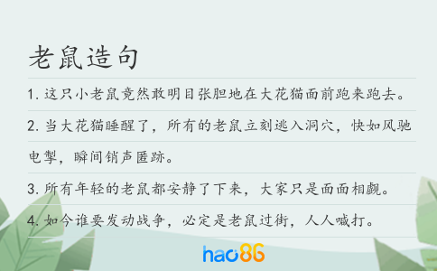 老鼠造句