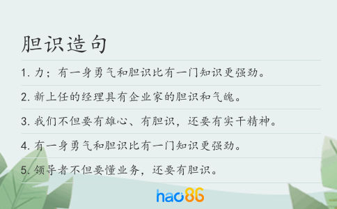 膽識造句