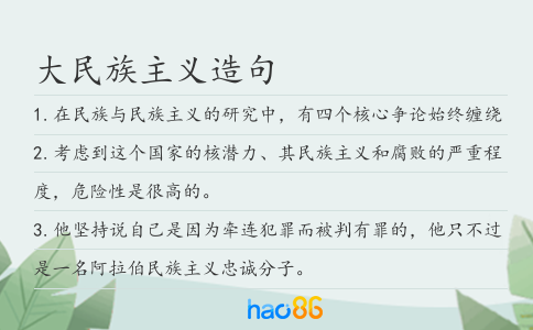 大民族主義造句