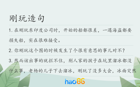 剛玩造句