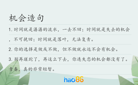 機(jī)會(huì)造句