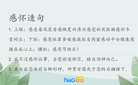 感懷造句
