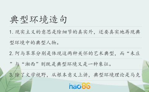 典型環(huán)境造句