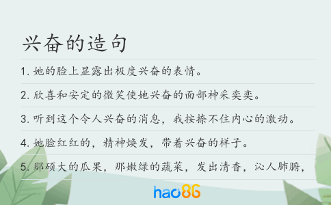 興奮的造句
